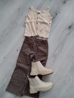 Kalhoty ZARA vel. 104, 3-4 r., černé legíny 110