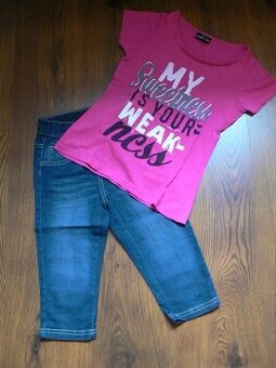 Capri kalhoty a triko, vel. 128