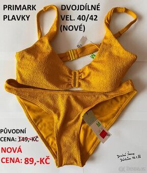NOVÉ DÁMSKÉ DVOJDÍLNÉ PLAVKY PRIMARK VEL. 40/42