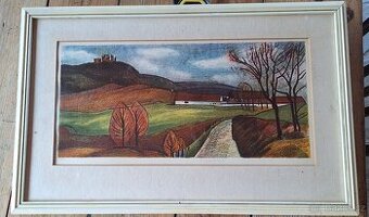 Litografie Karel Oberthor SLEVA