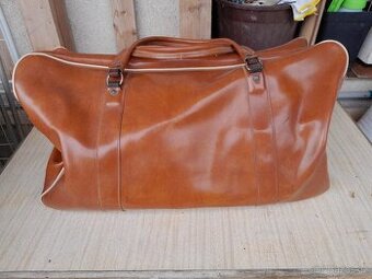 KOŽENÁ CESTOVNÍ ZAVAZADLA  retro 70.léta