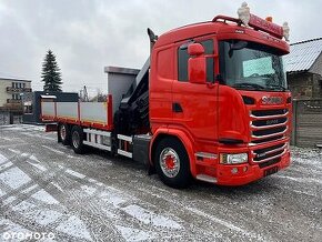 Scania G410 6x2 - valník s hydraulickou rukou HIAB