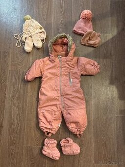 Zimní růžová kombinéza H&M vel. 68