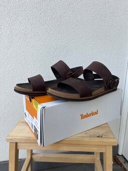 Hnědé pánské kožené sandály od Timberland