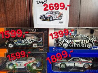 Rally modely 1:18 ,ceny u foto  Mitsu,toyota,skoda,lancia