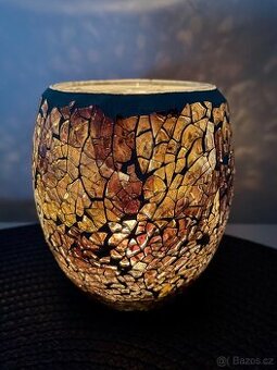 Mozaikový svícen na čajovou svíčku