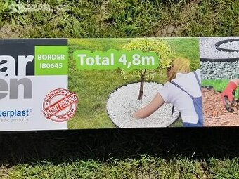plastový zahradní obrubník 4,8m , nepoužitý
