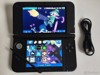 Nintendo 3DS XL (LL) Black + homebrew hack a 64GB karta