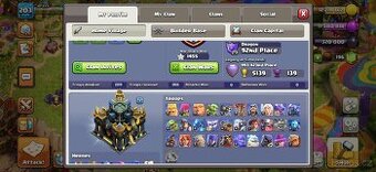 Clash Royale 10900K trofejí  + Clash of Clans TH 17 full