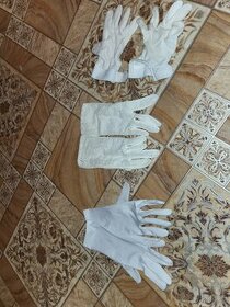 Bílé rukavičky XS/S - 1