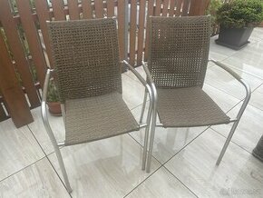 2 zahradní židle imitace ratanu Sitwell