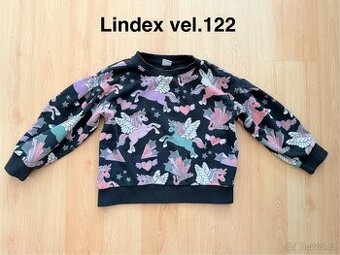 Dívčí mikina Lindex jednorožci vel.122