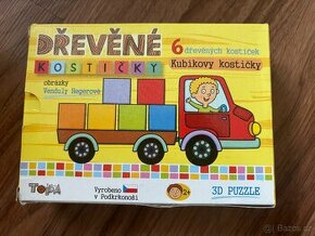Dřevěné obrázkové kostičky - 1