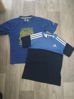 2x sportovní tričko 140/146