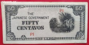 Japonská okupace Filipín-50 Centavos 1942

