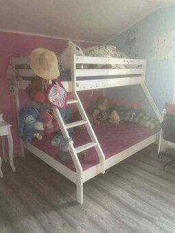 Patrová dětská postel Masiv-bílá