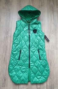 Nová zelená vesta s kapucí vel. M