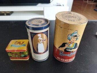 Sběratelský set retro plechovek – jedna neotevřená