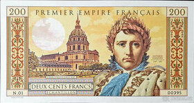 200 Francs, Napoleon Bonaparte, srpen 2021, UNC stav