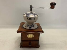 Porcelánový stolní mlýnek na kávu - cibulák č. 2