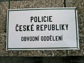 Smaltovaná cedule POLICIE ČR za 2.000 kč