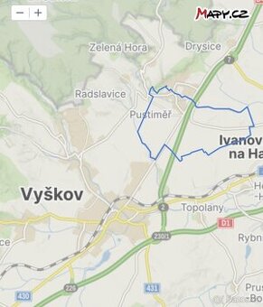 Stavební pozemek 613m² Pustiměř