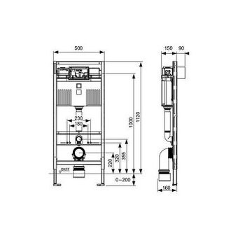 TECE - Předstěnový splachovací modul - 9300302