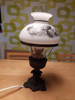 retro lampa el. petrolejová