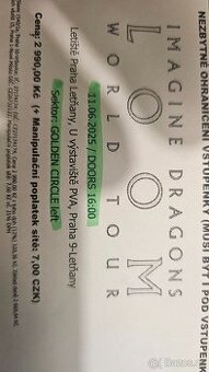 Vstupenky Imagine Dragons 11.6.