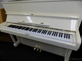 Bílé piano, pianino, klavír Samick