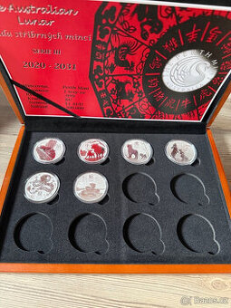 komletní serie Lunární kalendář 3 Lunar 3 6x 1oz v etui