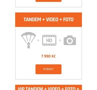 Tandemový seskok ze 4000m + foto, Video