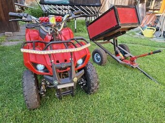 Dětská elektrická čtyřkolka 800W motor + výklopná vlečka.