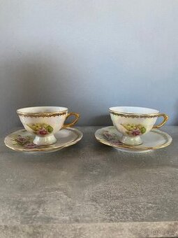 Vintage porcelánové hrníčky s podšálkem