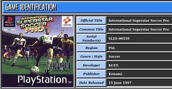 INTERNATIONAL SUPERSTAR SOCCER PRO  - Sony Playstation