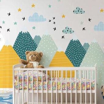Dětská samolepka nad postýlku - Scandinavian Mountains