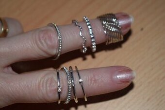 Stříbrný prsten, prstýnek set Sinsay