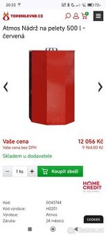 Atmos 500l zásobník na pelety