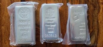Investiční stříbrný slitek 1.000g - 1