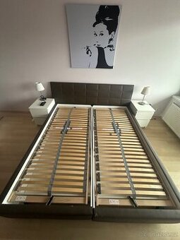 Manželská postel 180x200 s úložným prostorem + rošty + matra