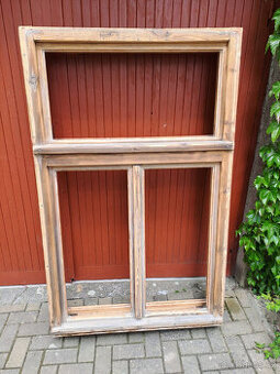 Dřevěné kastlové - špaletové okno 3ks
