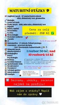 Maturitní otázky a přípravné materiály