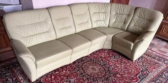 Kožená rohová sedací souprava,6359