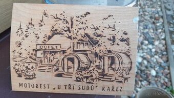 Dřevěná pohlednice