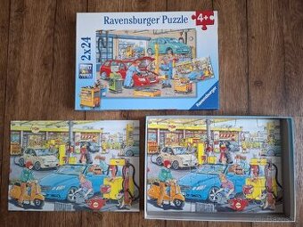 Ravensburger puzzle 2x24 autodílna
Kompletní, používhodou