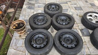 Plechová kola a zimní  pneu na Škoda fábia II