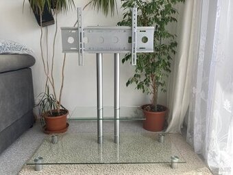 TV a hifi skleněný stolek