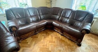 Kožená sedací souprava rohová
