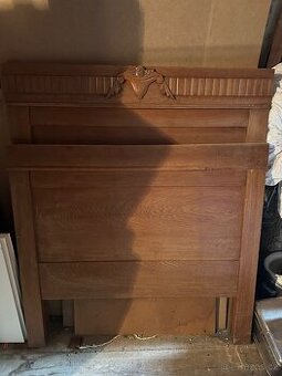 Starožitná masivní postel jednolůžko 2ks