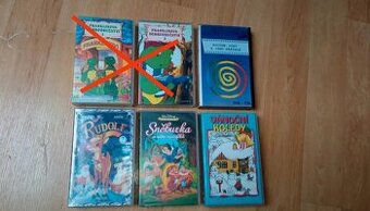 Vhs kazety pohádky,filmy a vánoční koledy